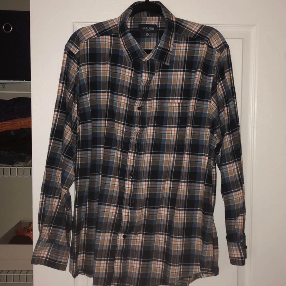 Flannel shirt button down Pause London